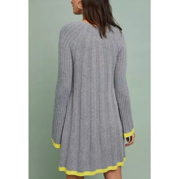 NWT by ANTHROPOLOGIE Arseneau Ribbed Sweater Dress Wool Alpaca Blend - Picture 8 of 14